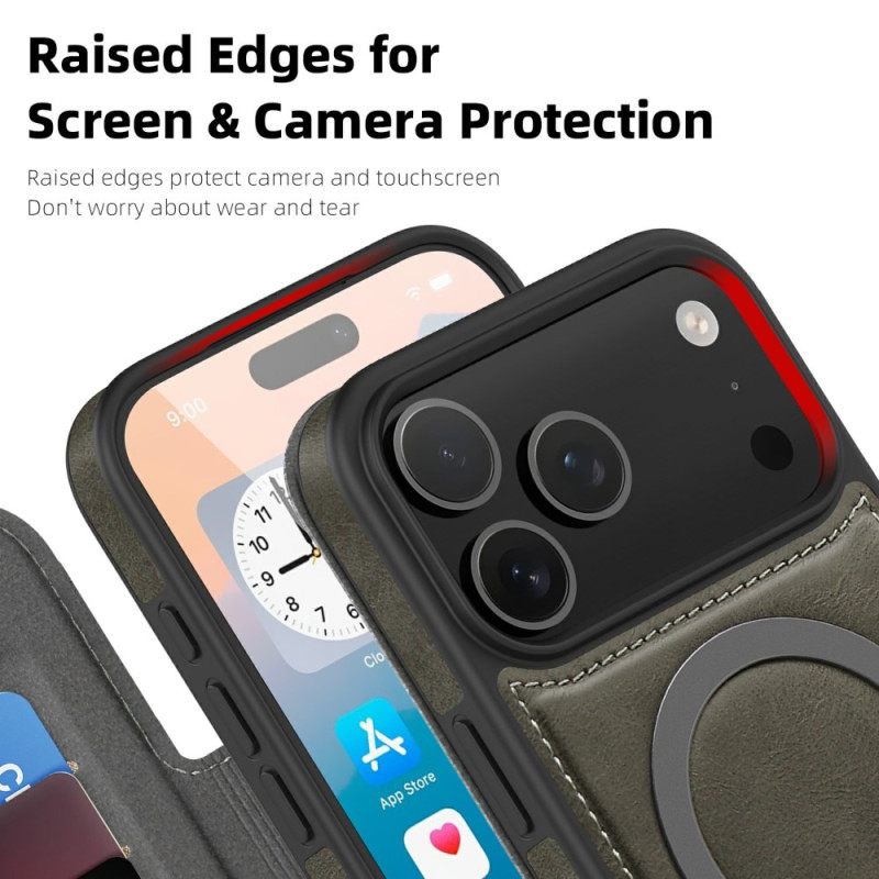 Folio-hoesje iPhone 17 Pro Max Magsafe-compatibel Met Rfid-kaarthouder