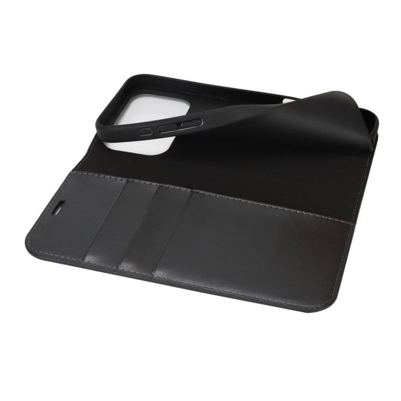 Folio-hoesje iPhone 17 Pro Max Telefoonhoesje Echt Leer