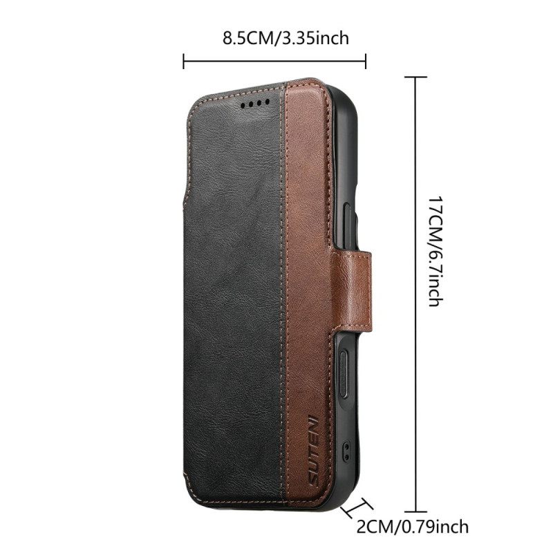 Folio-hoesje iPhone 17 Pro Max Telefoonhoesje Tweekleurige Afneembare Magsafe-hoes Suteni