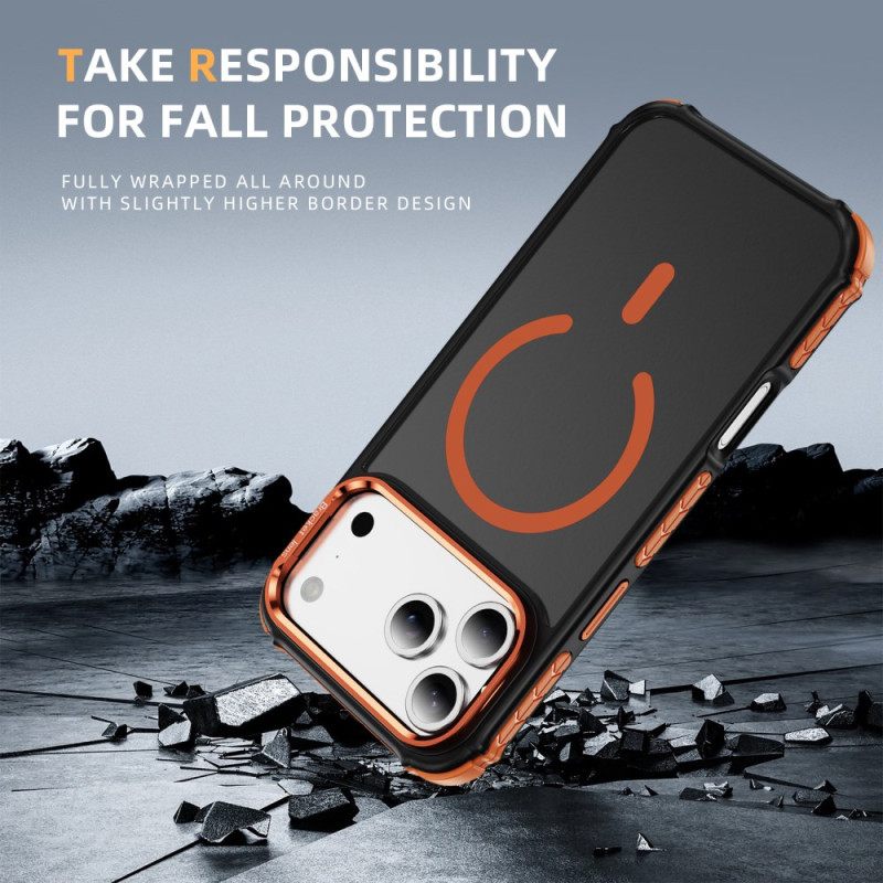 Hoesje iPhone 17 Pro Max Compatibele Magsafe Lenshouder Zwart Bescherming Hoesje