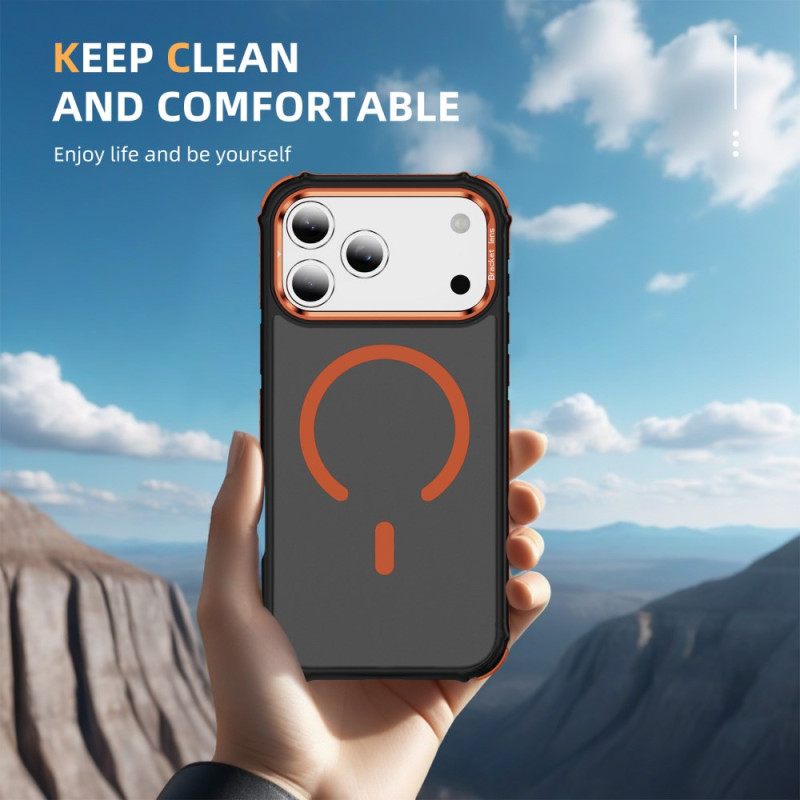 Hoesje iPhone 17 Pro Max Compatibele Magsafe Lenshouder Zwart Bescherming Hoesje