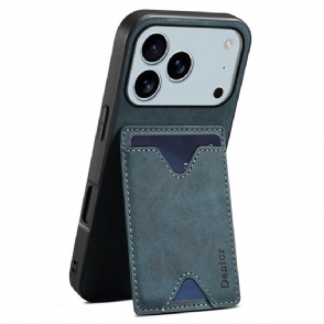 Hoesje iPhone 17 Pro Max Denior Kaarthouder En Standaard