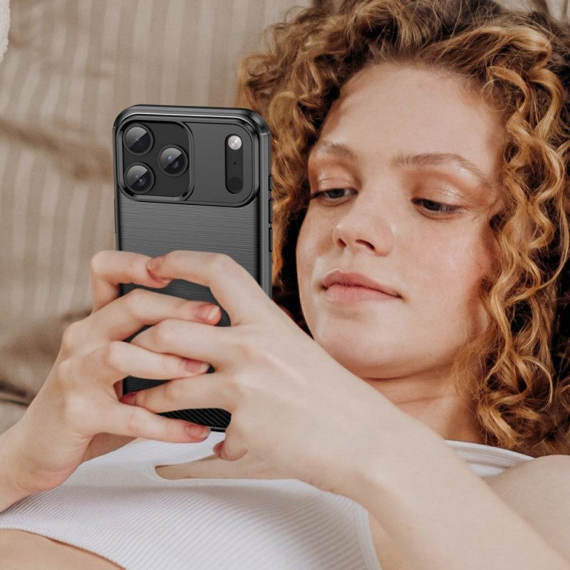 Hoesje iPhone 17 Pro Max Geborsteld Koolstofvezel