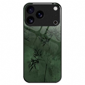 Hoesje iPhone 17 Pro Max Gehard Glas Met Bloemenprint
