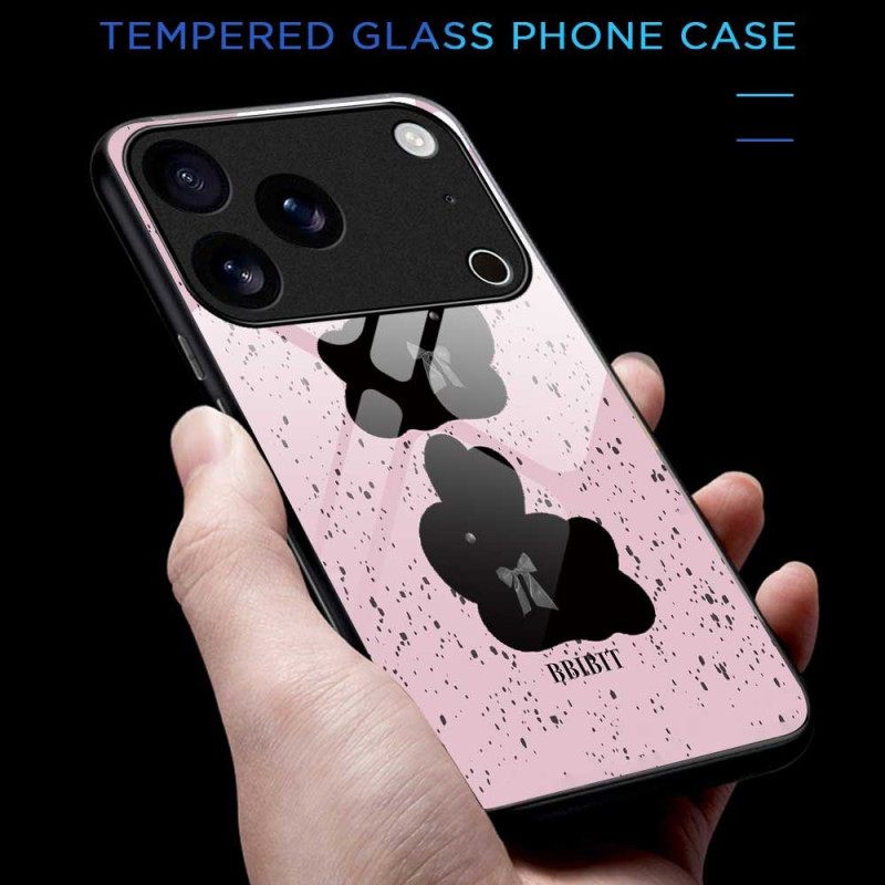 Hoesje iPhone 17 Pro Max Gehard Glas Roze En Zwart Bescherming Hoesje