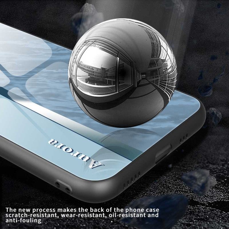 Hoesje iPhone 17 Pro Max Lichtblauw Gehard Glas Met Design