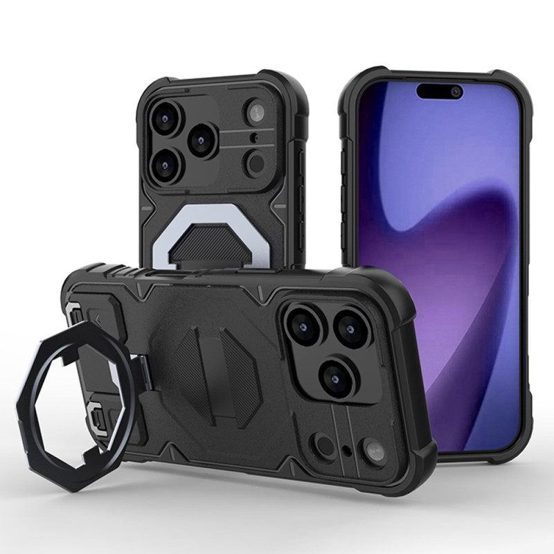 Hoesje iPhone 17 Pro Max Magsafe-compatibel Met Houder En Polsbandje Bescherming Hoesje