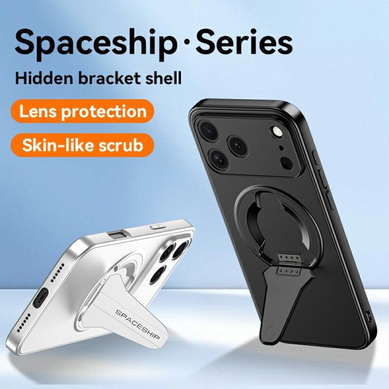 Hoesje iPhone 17 Pro Max Magsafe Metal Effect Geïntegreerde Houder