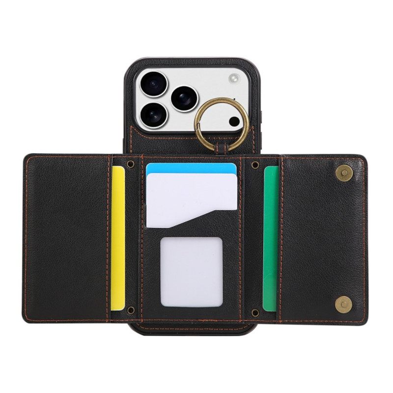 Hoesje iPhone 17 Pro Max Portemonnee En Schouderriem