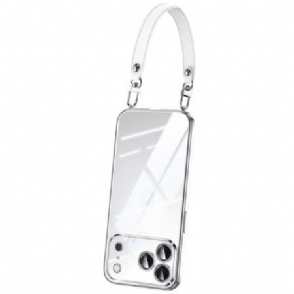 Hoesje iPhone 17 Pro Max Transparant Met Draagkoord Bescherming Hoesje