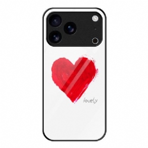 Hoesje Voor iPhone 17 Pro Max Gehard Glas Met Rood Hart