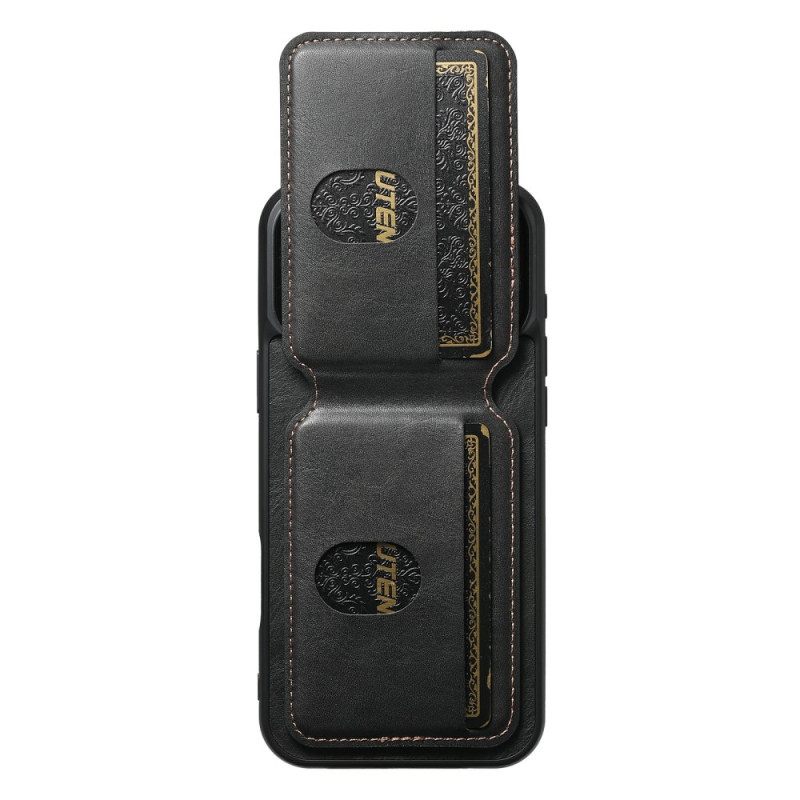 Hoesje Voor iPhone 17 Pro Max Kaarthouder Met Gewaxte Textuur Suteni