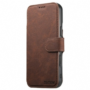 Leren Hoesje Voor iPhone 17 Pro Max Magsafe 2-in-1 Suteni