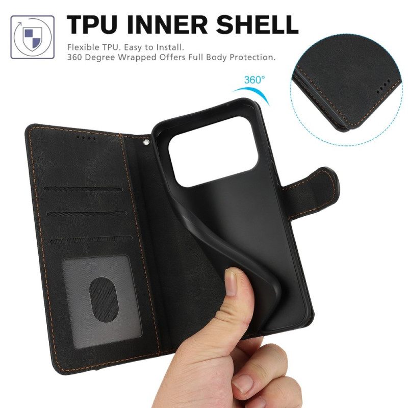 Leren Hoesje Voor iPhone 17 Pro Max Met Portemonnee En Standaard