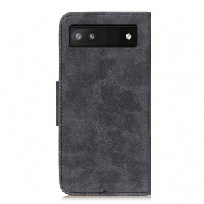 Cover voor Google Pixel 6a Edouard Kunstleer Vintage