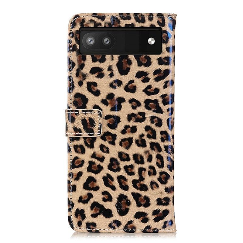 Folio-hoesje voor Google Pixel 6a Kunstleer Luipaardstijl