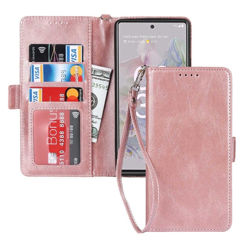 Folio-hoesje voor Google Pixel 6a Portemonnee Met Ketting Omdraaien