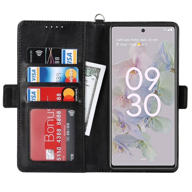 Folio-hoesje voor Google Pixel 6a Portemonnee Met Ketting Omdraaien