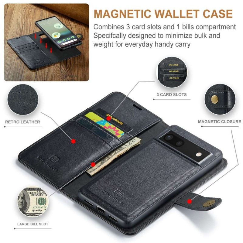 Hoesje Flip Case voor Google Pixel 6a Bescherming Hoesje 2 in 1 En Afneembare Shell