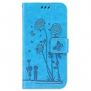 Flip Case voor Samsung Galaxy A13 Met Ketting Strappy Litchi Lederen Stijl