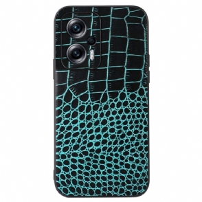Hoesje voor Poco X4 GT Echt Leer Met Krokodiltextuur