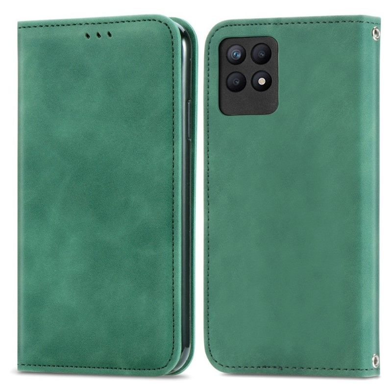 Folio-hoesje voor Realme 8i Anti-fall Zakelijk Retro