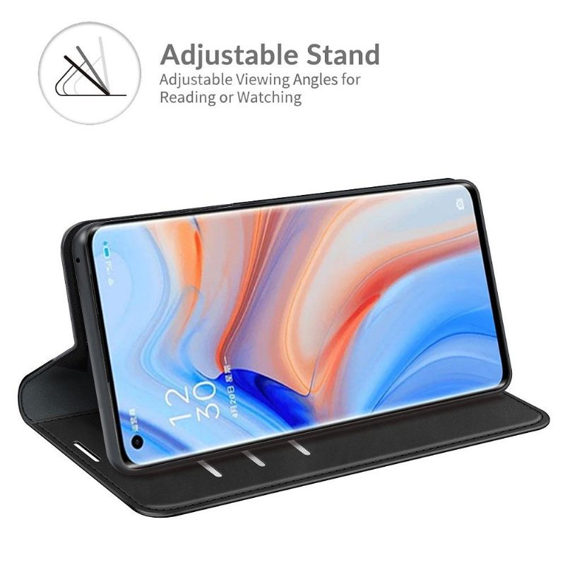 Cover voor Oppo Find X3 Neo Anti-fall Kunstleer Functie Stand