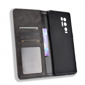 Cover voor Oppo Find X3 Neo De Lederen Stijl Cirénius