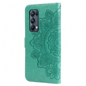 Flip Case voor Oppo Find X3 Neo Bloemenkaarthouder