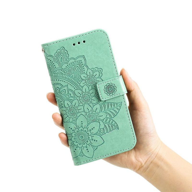 Flip Case voor Oppo Find X3 Neo Bloemenkaarthouder