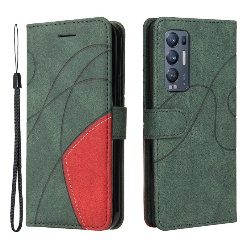 Folio-hoesje voor Oppo Find X3 Neo Bicolor Artistiek