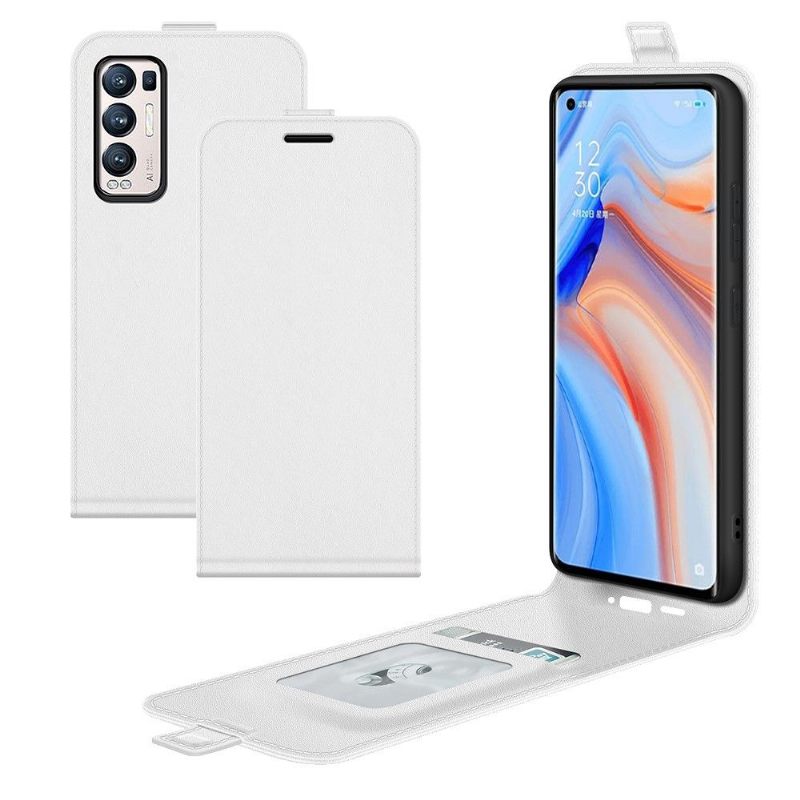 Folio-hoesje voor Oppo Find X3 Neo Verticaal Kunstleer