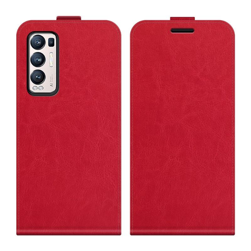 Folio-hoesje voor Oppo Find X3 Neo Verticaal Kunstleer