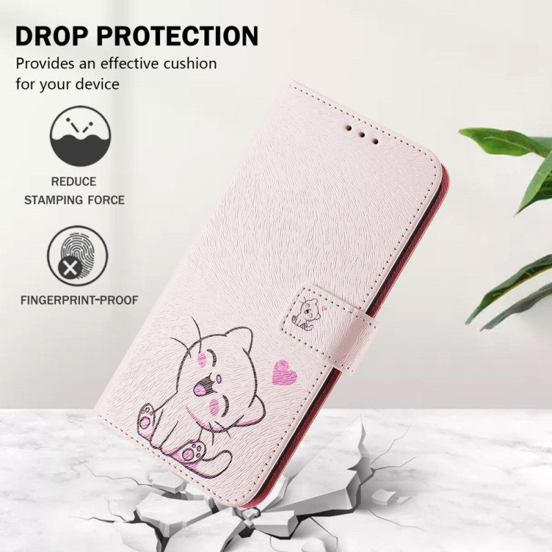 Flip Case Leren Xiaomi 15 Pro Katje