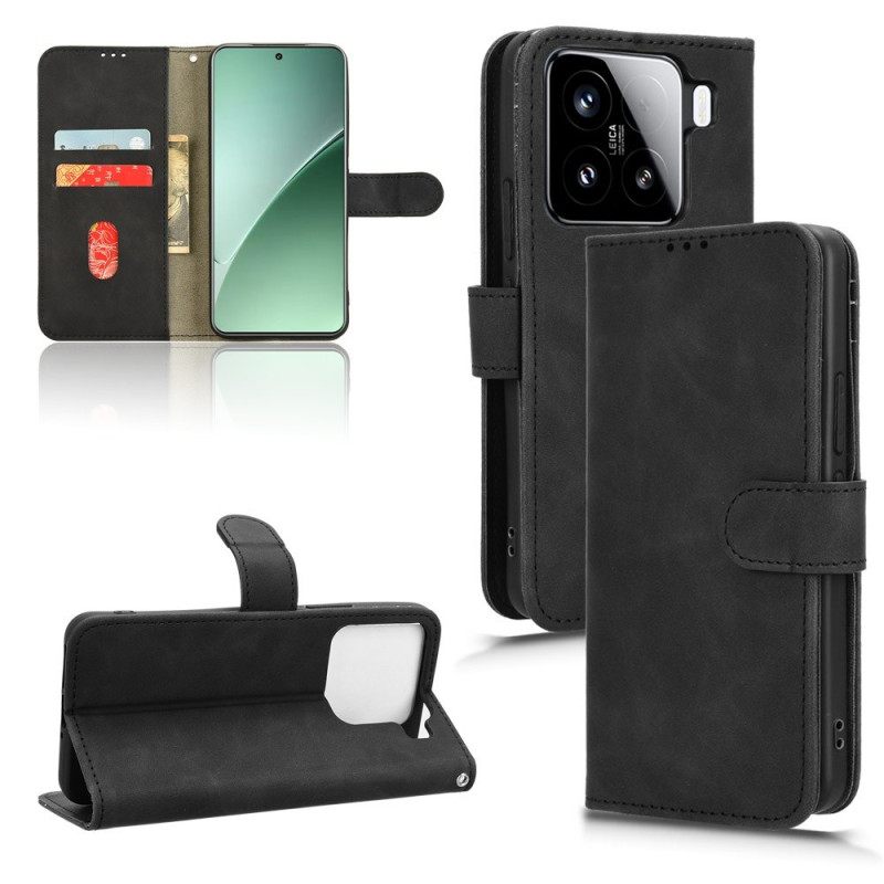 Flip Case Leren Xiaomi 15 Pro Suède-effect