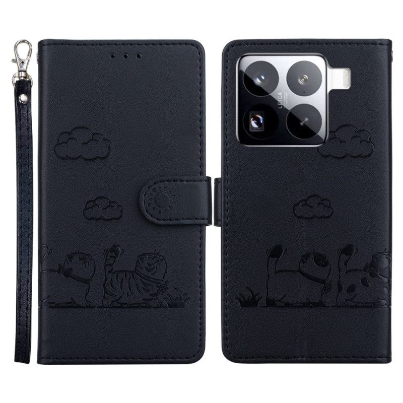 Folio-hoesje Xiaomi 15 Pro Rfid-blokkerend Kattenmotief