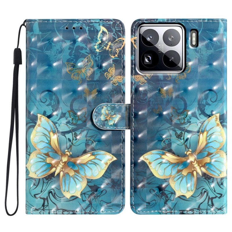 Folio-hoesje Xiaomi 15 Pro Telefoonhoesje 3d Vlinders