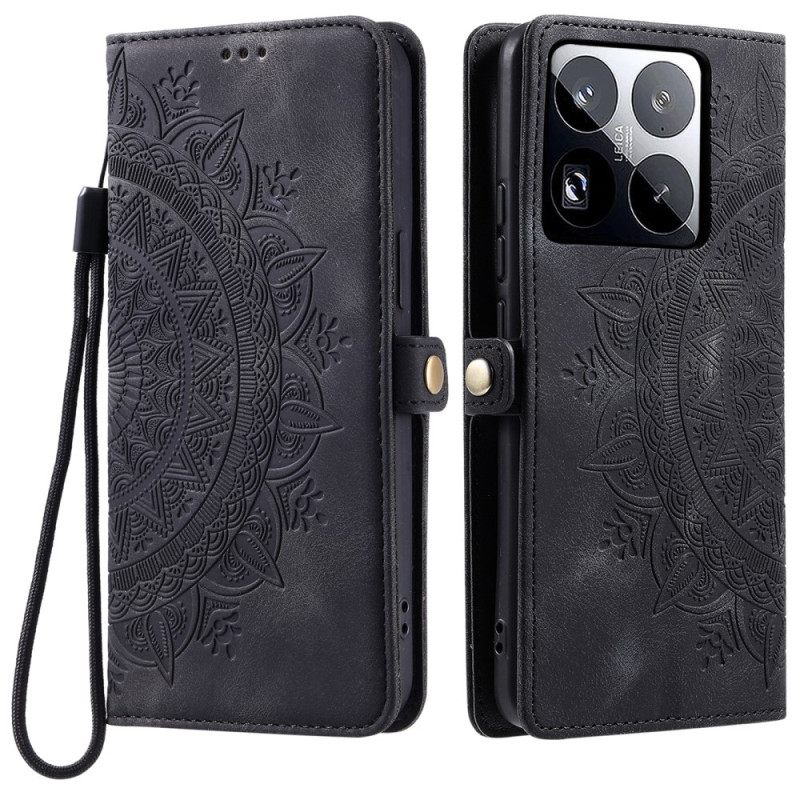 Folio-hoesje Xiaomi 15 Pro Telefoonhoesje Bandje Met Totemmotief
