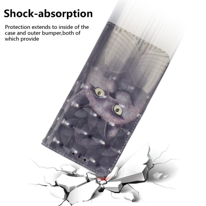 Folio-hoesje Xiaomi 15 Pro Telefoonhoesje Grijze Kat-bandje