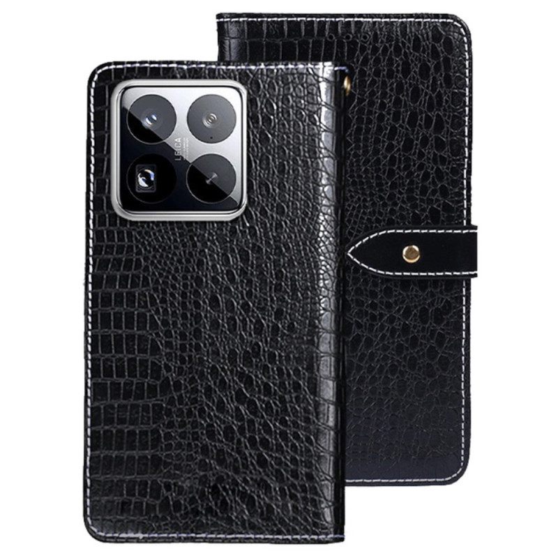 Folio-hoesje Xiaomi 15 Pro Telefoonhoesje Idewei Krokodillenstijl