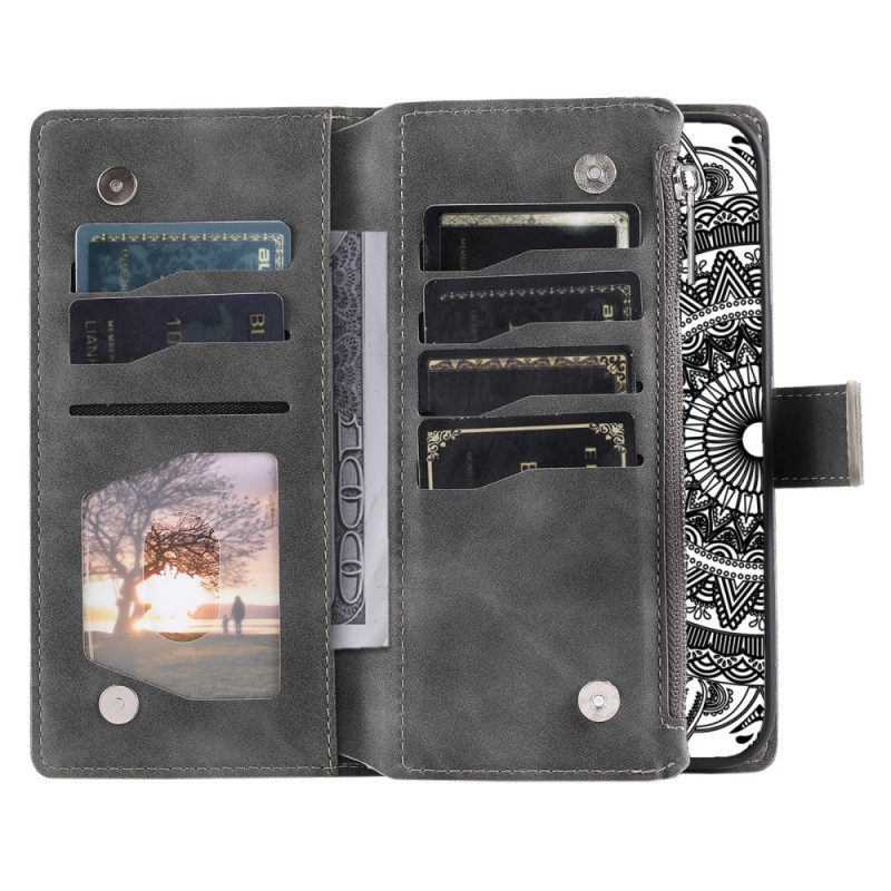 Folio-hoesje Xiaomi 15 Pro Telefoonhoesje Portemonnee Met Mandala-suède-effect