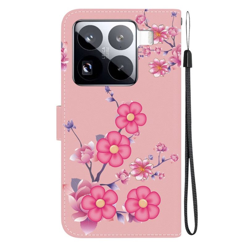 Folio-hoesje Xiaomi 15 Pro Telefoonhoesje Sakura Patroon