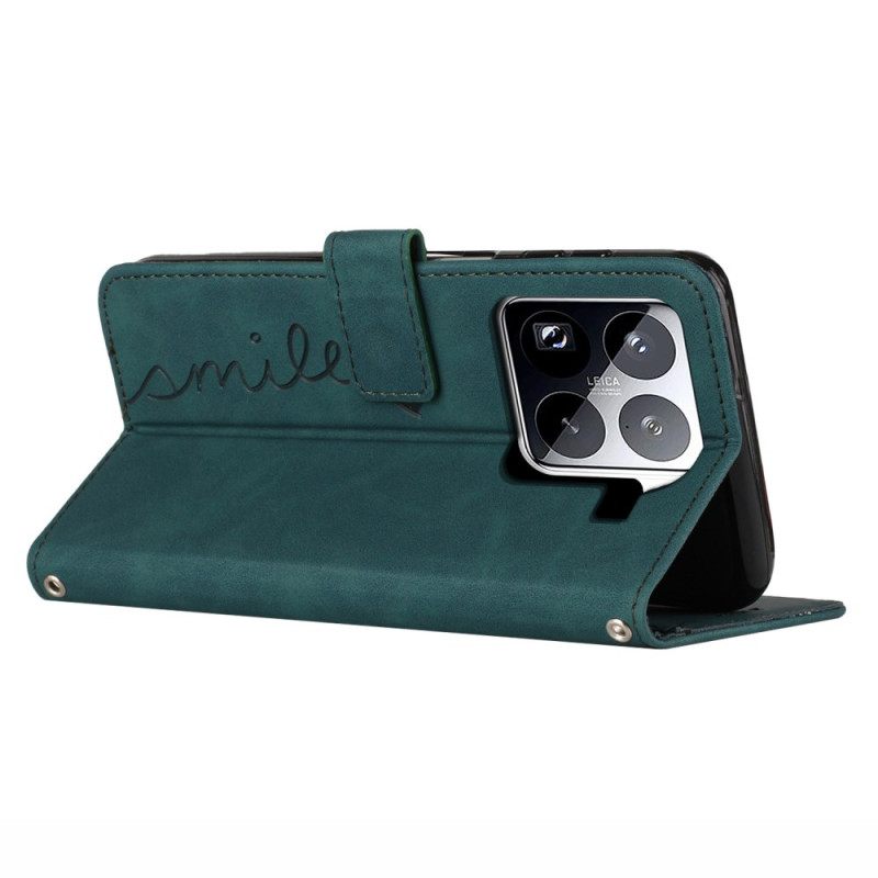 Folio-hoesje Xiaomi 15 Pro Telefoonhoesje Smile