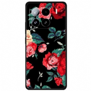 Hoesje Voor Xiaomi 15 Pro Rode Bloemen