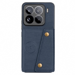 Hoesje Xiaomi 15 Pro Kaarthouder Met Leerlook