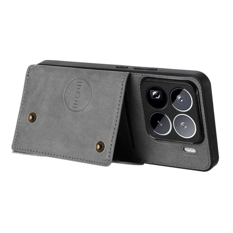 Hoesje Xiaomi 15 Pro Kaarthouder Met Leerlook