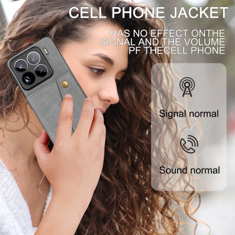 Hoesje Xiaomi 15 Pro Kaarthouder Met Leerlook