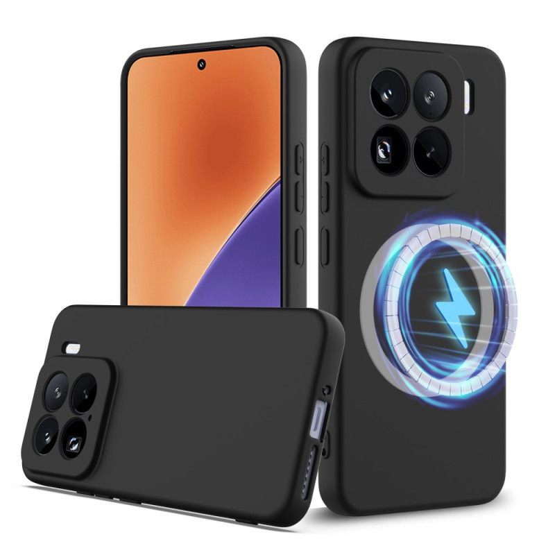 Hoesje Xiaomi 15 Pro Magsafe-compatibele Vloeibare Siliconen Met Riem