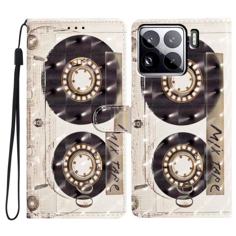 Leren Hoesje Voor Xiaomi 15 Pro 3d Cassette