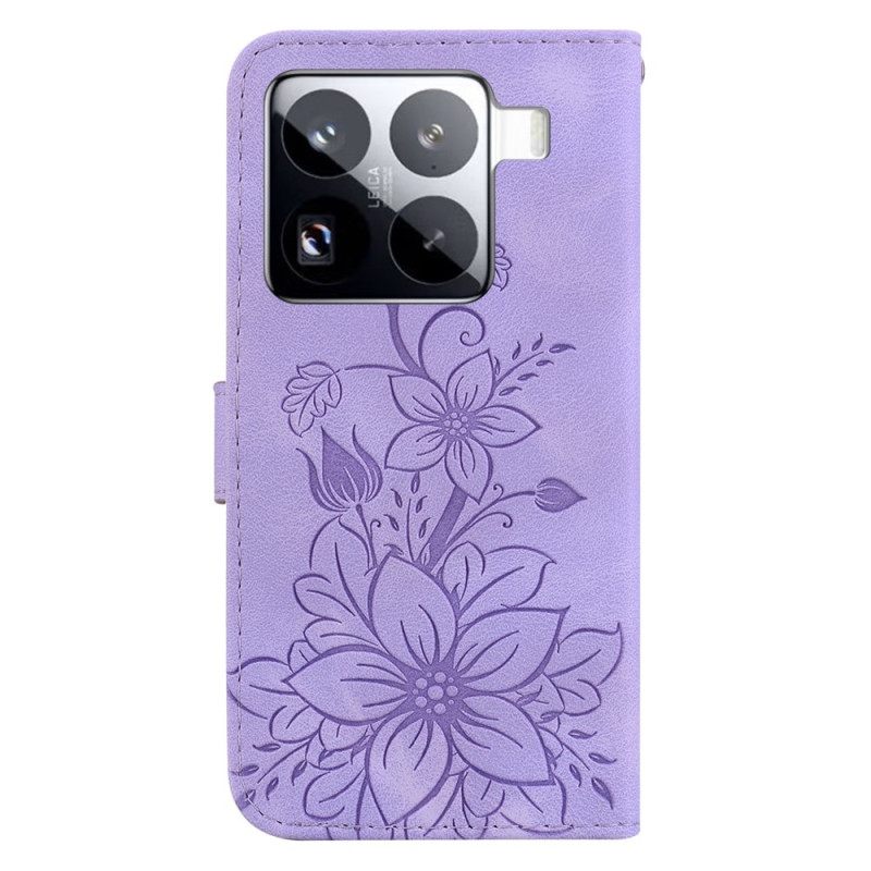 Leren Hoesje Xiaomi 15 Pro Fleur-de-lis Bescherming Hoesje